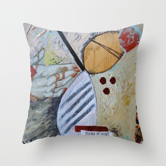 Icons of Hurt Throw Pillow