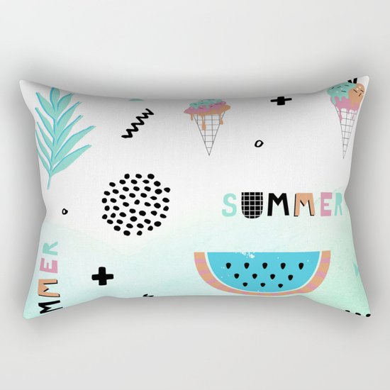 Memphis summer Rectangular Pillow