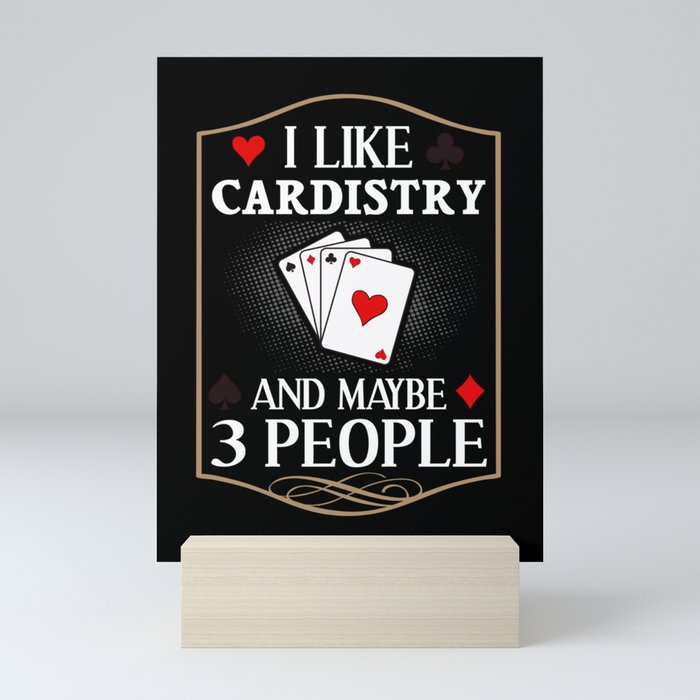 Cardistry Deck Card Flourish Trick Playing Cards Mini Art Print