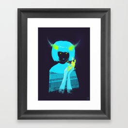 Girl with Horns 2 Framed Art Print