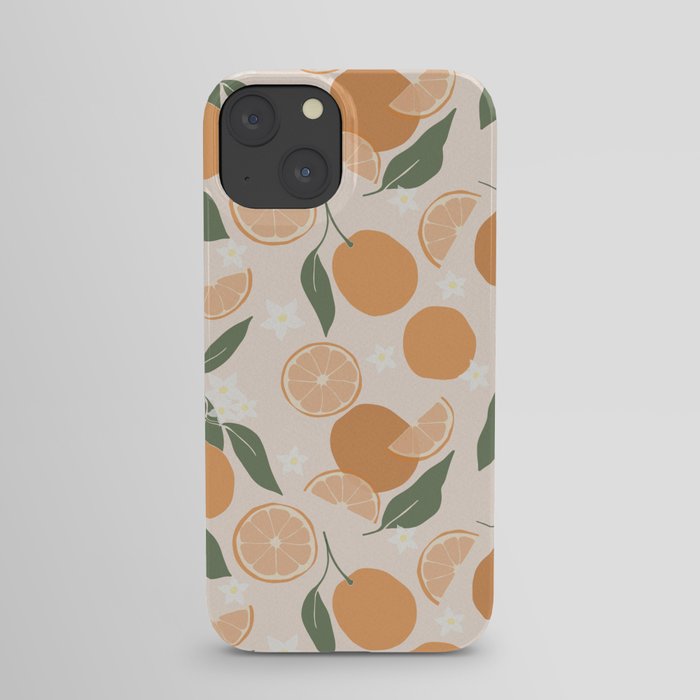 Modern Abstract Orange Pattern iPhone Case