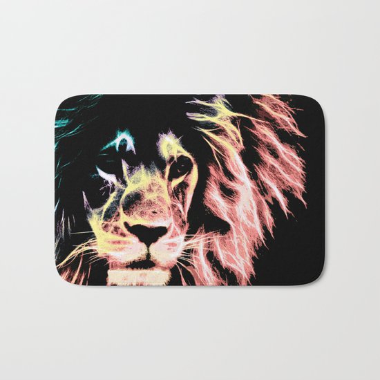 Leo Lion : Subtle Pastels Bath Mat