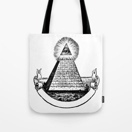 the Eye of Providence from the Great seal of America  All seeing Eye us dollar money cash Pyramid Tote Bag