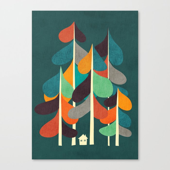 Cabin in the woods Canvas Print