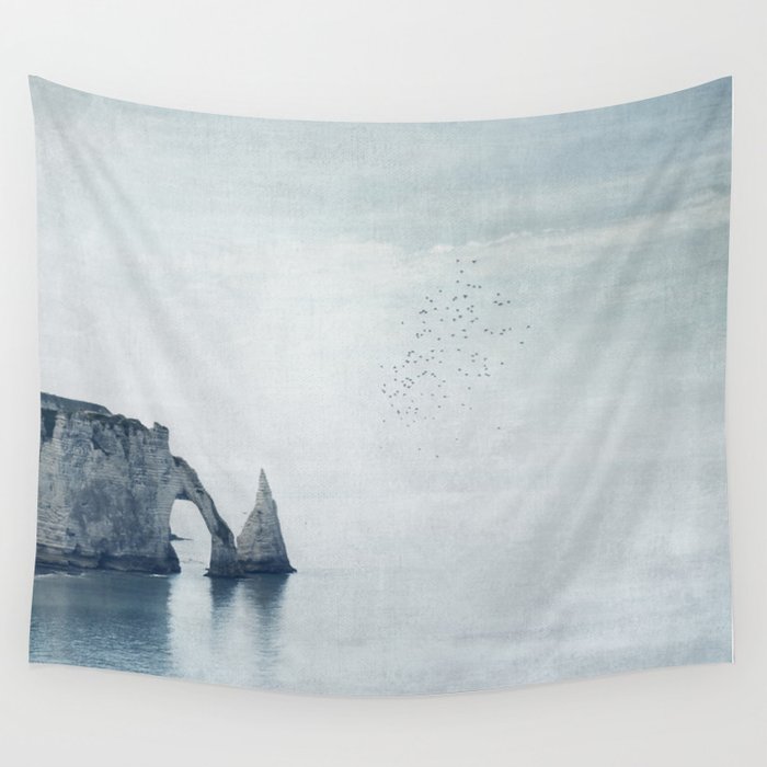 View Of Chalk Cliffs Etretat Normandy France Wall Tapestry