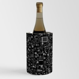 All Tech Line INVERTED / Highly detailed computer circuit board pattern Wine Chiller