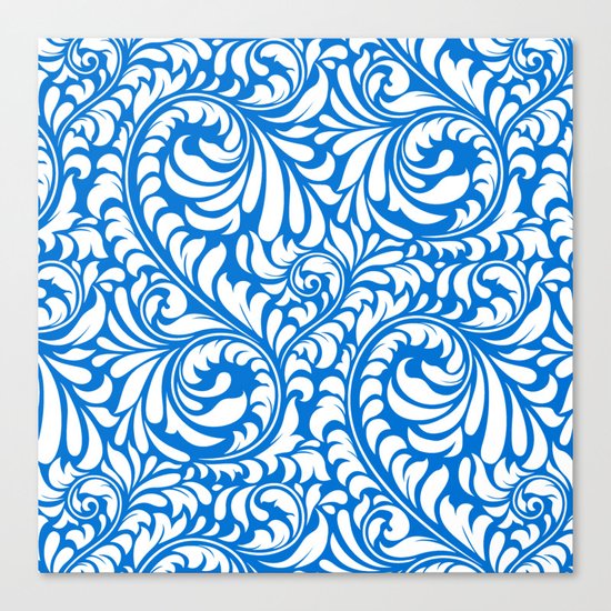 Blue Swirls Canvas Print