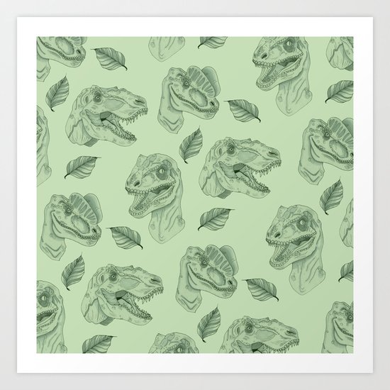 Dino Damage Art Print