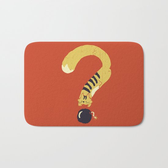 Question Mark (Curiosity Kills The Cat) Bath Mat