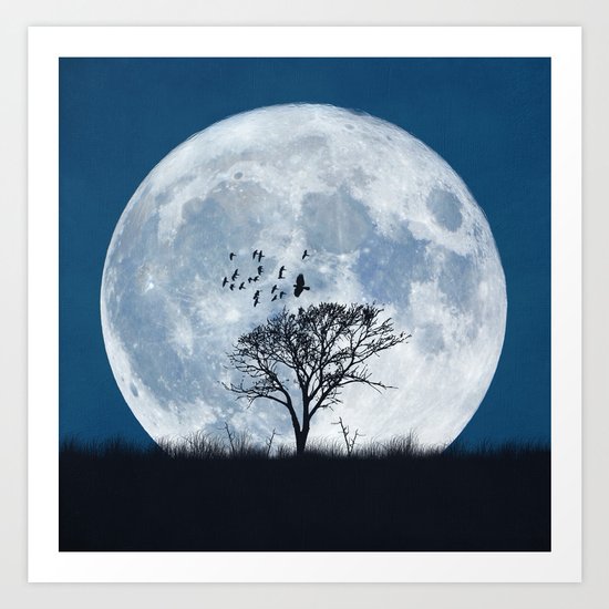 When the moon speaks (part IV) Art Print