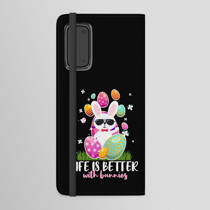 Life Better Kawaii Cute Bunny Egg Easter Sunday Android Wallet Case