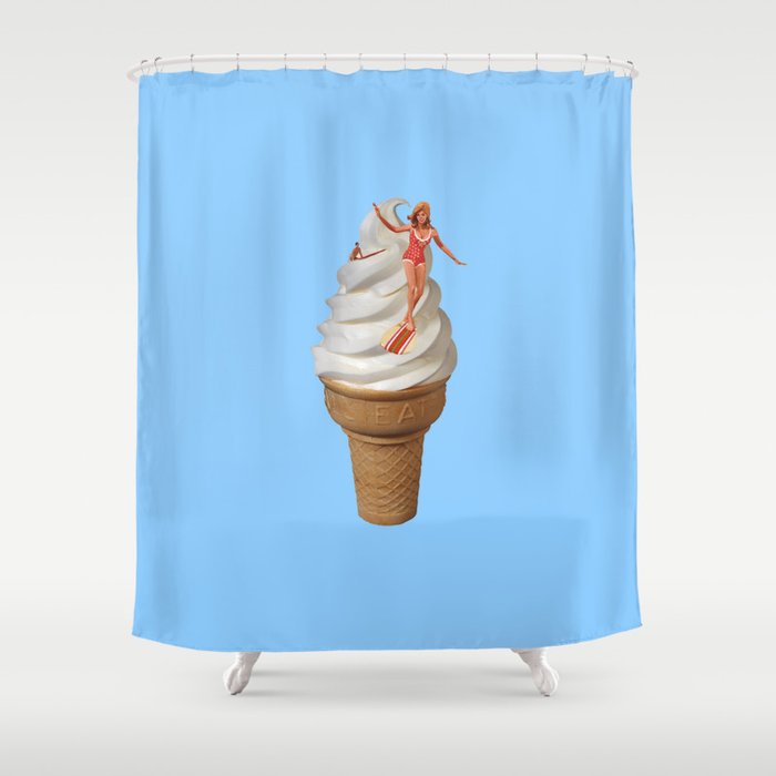 sweet surf 2 blue Shower Curtain