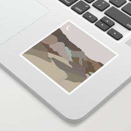 Rainbow Mountains Illustration  Sticker