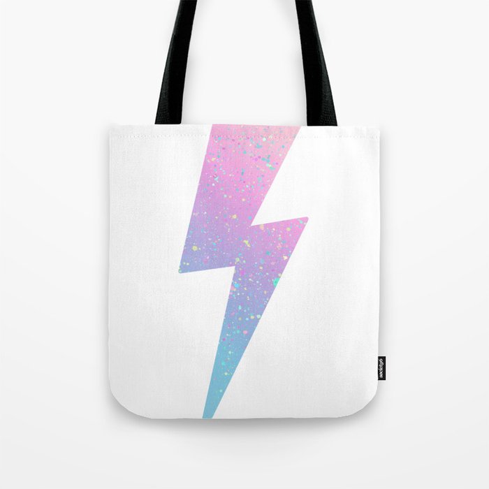 color splash lightning bolt Tote Bag