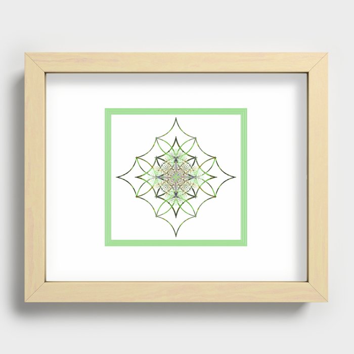 Celtic Portal Stained Glass Mandala Recessed Framed Print