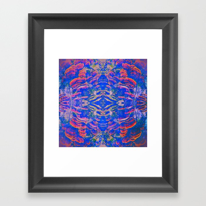 Download Rainbow mushroom mandala Framed Art Print by ...