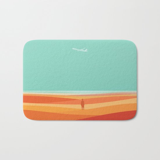 Where the sea meets the sky Bath Mat