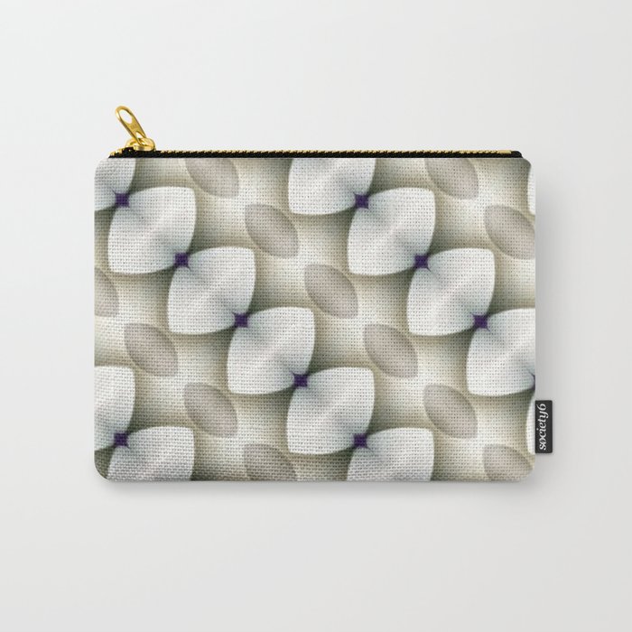 Horizontal Diamond Ovals Neutral Carry-All Pouch