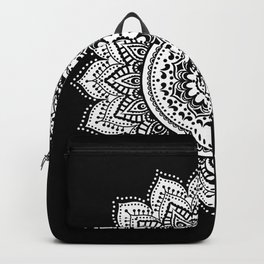 black and white mandala Backpack