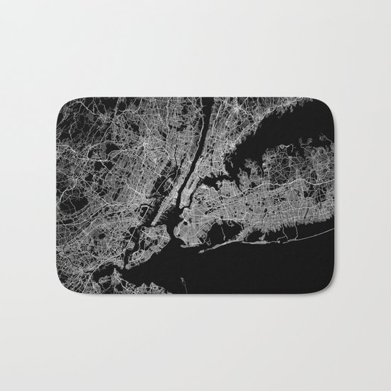 New York map Bath Mat