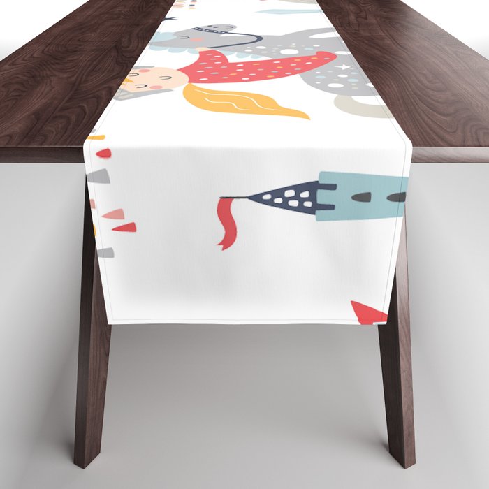 Magical Knight, Dragon & Castle Table Runner