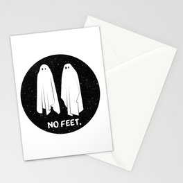 No Feet Ghosts Black and White Graphic Stationery Cards