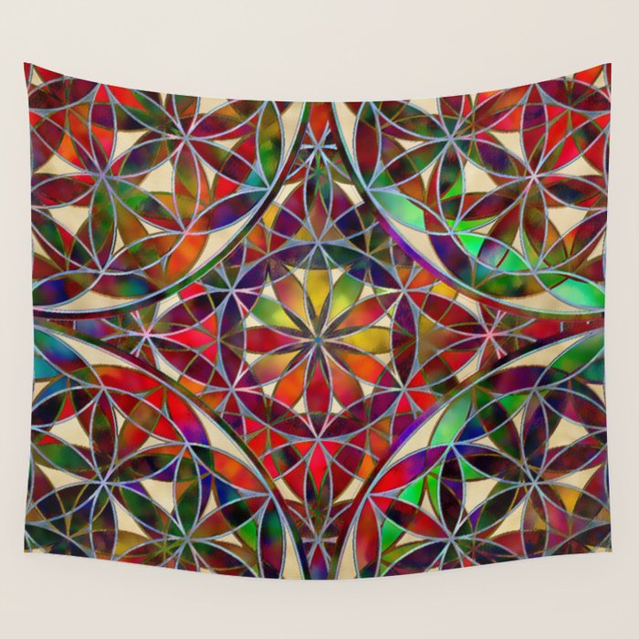 Flower of Life variation Wall Tapestry by klaraacel Society6