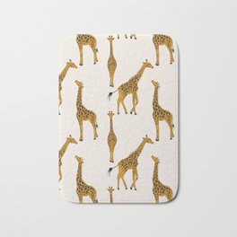 Giraffe yellow Bath Mat | Africa, Animal, Camouflage, Tall, Zoo, Safari, Big, Nature, Tropical, Pattern 