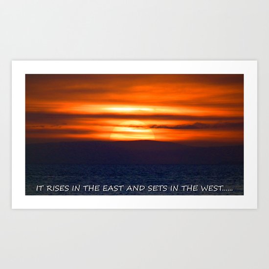 the setting of the sun. Art Print