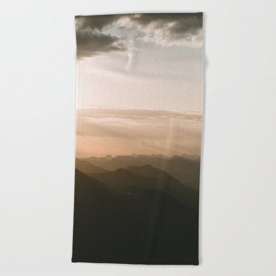 Mountain Sunrise in the german Alps - Landscape Photography Beach Towel