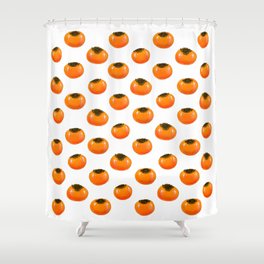 Fruit in season: Persimmon Edition Shower Curtain
