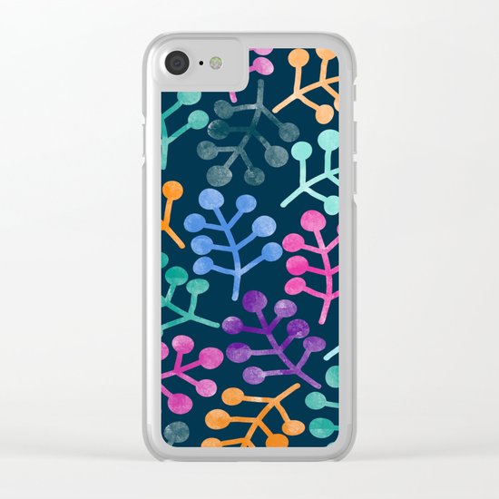 Colorful Leaves XII Clear iPhone Case
