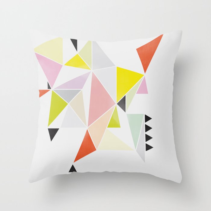 Multicolor Geometric Throw Pillow