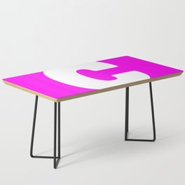 C (White & Magenta Letter) Coffee Table