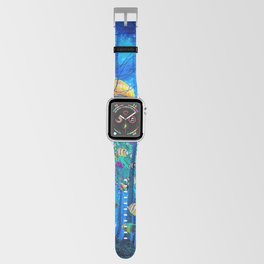 Elecric Jellyfish in a Misty Forest Apple Watch Band