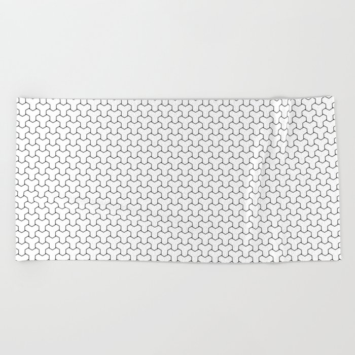 Y Weave Interlocking Pattern 02 Beach Towel By Teeleo Society6
