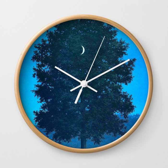 Rene Magritte - Le Seize Septembre - 1956 Moon Through Tree Surrealism Wall Clock