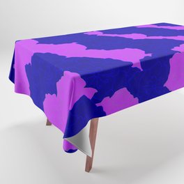 Lavender & Blue Flower Collage Tablecloth