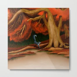 Blue Fox at The Dark Pool of Malkkaard Metal Print