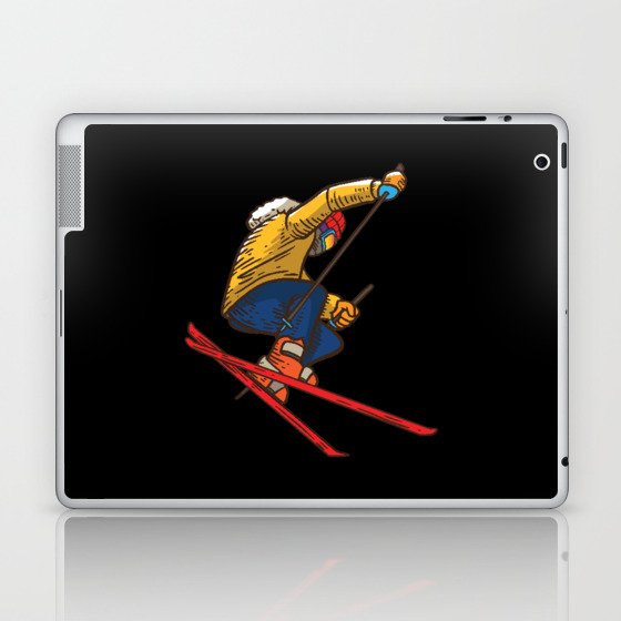 Vintage Skiing Apparel - Skiing Skier Ski Laptop & iPad Skin