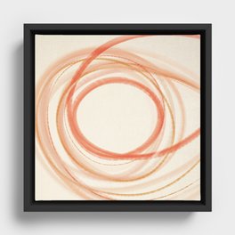 Valencia - Minimal Abstract Line Art Framed Canvas