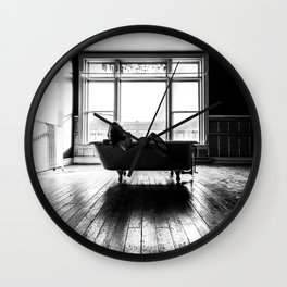 Relax in Black and White Wall Clock