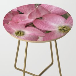 Playful Pink Dogwood Flowers Blooms Side Table