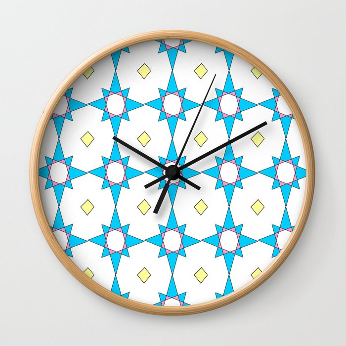 symetric patterns 37 -mandala,geometric,rosace,harmony,star,symmetry Wall Clock