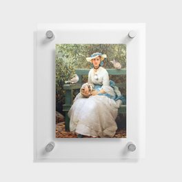 George Dunlop Leslie Feeding the Doves Floating Acrylic Print