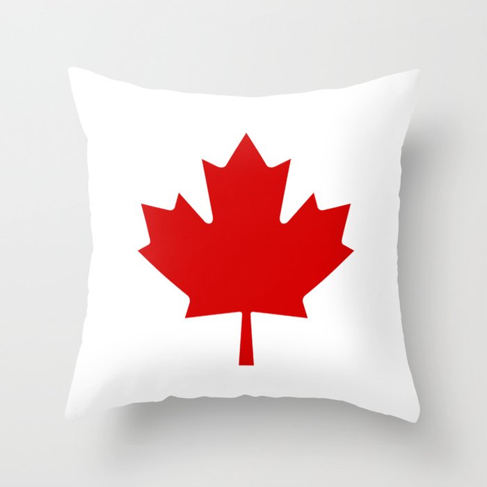 Canada Red Maple Leaf Throw Pillow