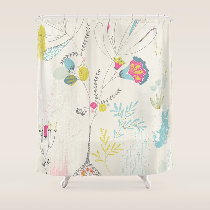 Fl Fantasy Shower Curtain By Lisaglanz Society6 Fl Fantasy Shower Curtain