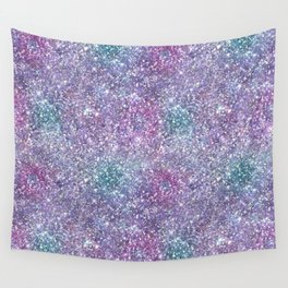 Glam Iridescent Purple Glitter Wall Tapestry