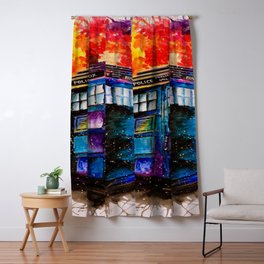 Doctor Who Blackout Curtains Society6 Doctor Who Tardis Painting Blackout Curtain