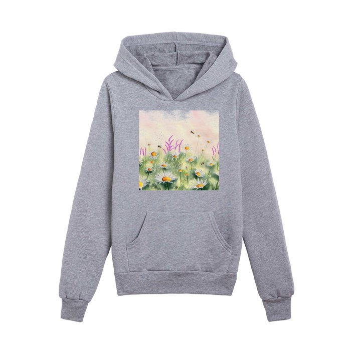 Wildflowers and Bees Kids Pullover Hoodie